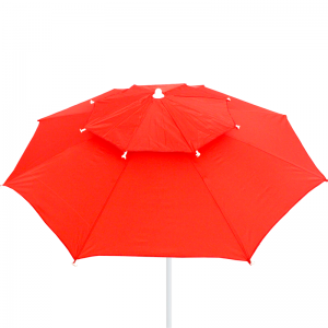 Parasol de plage-Jardin Double Chapiteaux Rouge - 2,30 Mètres - Ven...