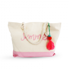 Sac de Plage Beige Rose