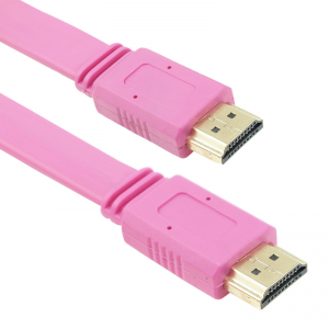 Câble HDMI Mâle Vers HDMI Mâle 3Mètres Plat HDTV Rose - Vente en Li...