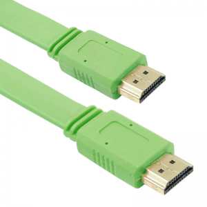 Câble HDMI Mâle Vers HDMI Mâle 3Mètres Plat HDTV Vert - Vente en Li...
