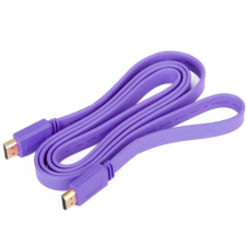 Câble HDMI Mâle Vers HDMI Mâle 3Mètres Plat HDTV Violet