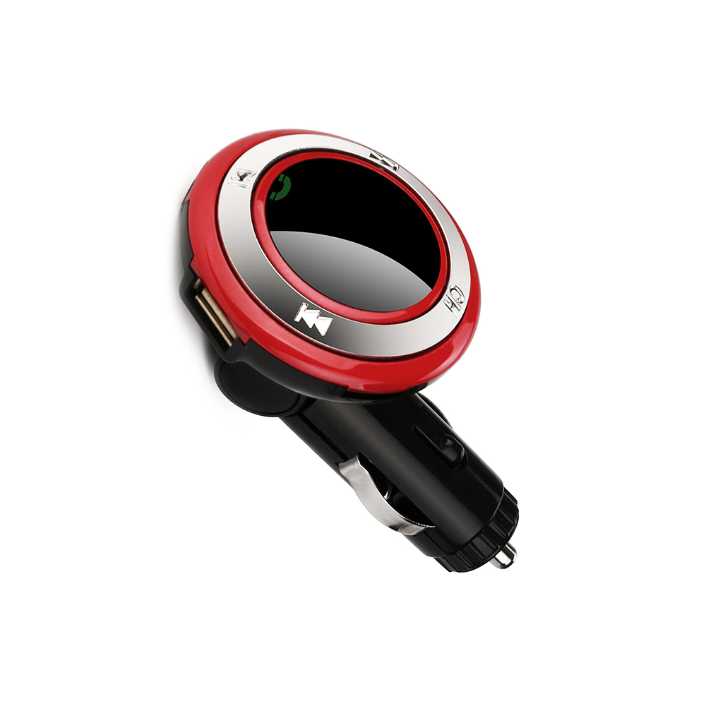 Transmetteur FM Bluetooth Voiture AUX USB SD CARQ9 Rouge - Vente en