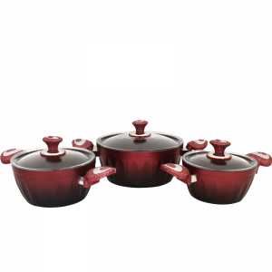 Ensemble de Batterie de Cuisine Granite 17Pièces HASCEVHER Rouge No... Ensemble de Batterie de Cuisine Granite 17Pièces HASCEVHER Rouge No...
