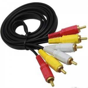 Câble Audio Vidéo 3RCA Vers 3RCA 1.5Mètres Noir - Vente en Ligne su...
