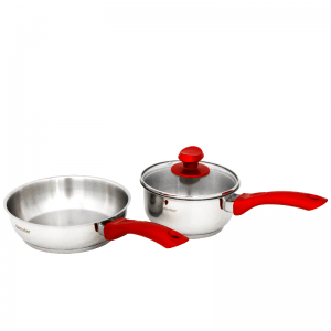 Ensemble de Batterie de Cuisine Inox 18/10 9Pièces HASCEVHER Rouge ... Ensemble de Batterie de Cuisine Inox 18/10 9Pièces HASCEVHER Rouge ...