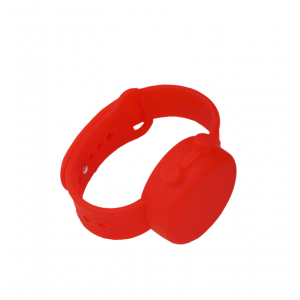 Bracelet Distributeur Rouge de Gel Désinfectant + Bouteille de rech...