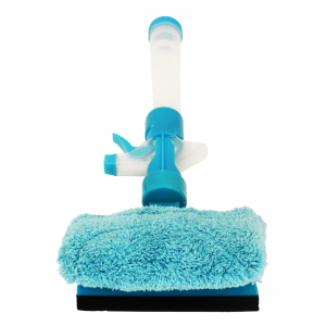 Raclette Nettoyage de Verre avec Spray et Brosse Nettoyante Bleu - ...
