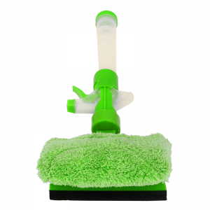 Raclette Nettoyage de Verre avec Spray et Brosse Nettoyante Vert - ...