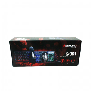 Pack Gaming 4en1 : Souris + Tapis + Casque + Clavier Gamer MACRO G-...