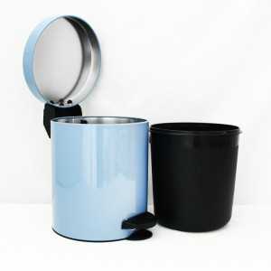 Poubelle Métal 5Litres avec Seau Plastique MELICONI Bleu - Vente en... Poubelle Métal 5Litres avec Seau Plastique MELICONI Bleu - Vente en...