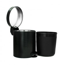 Poubelle Métal 5Litres avec Seau Plastique MELICONI Noir