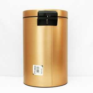 Poubelle Métal 14Litres avec Seau Plastique MELICONI Gold - Vente e...