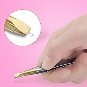 Pince à Épiler Professionnelle en Acier Inoxydable pour Sourcils